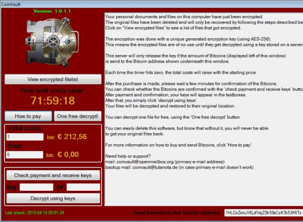 Ransomware CoinVault