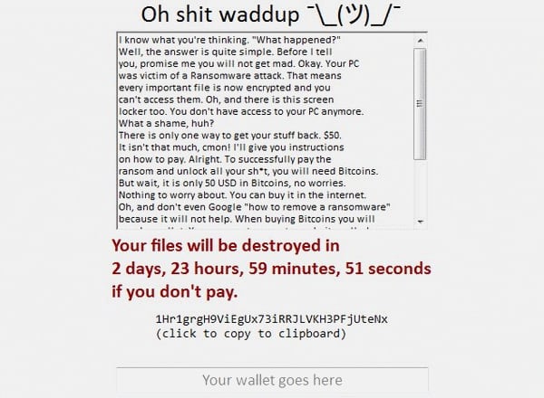 Ransomware Waddup